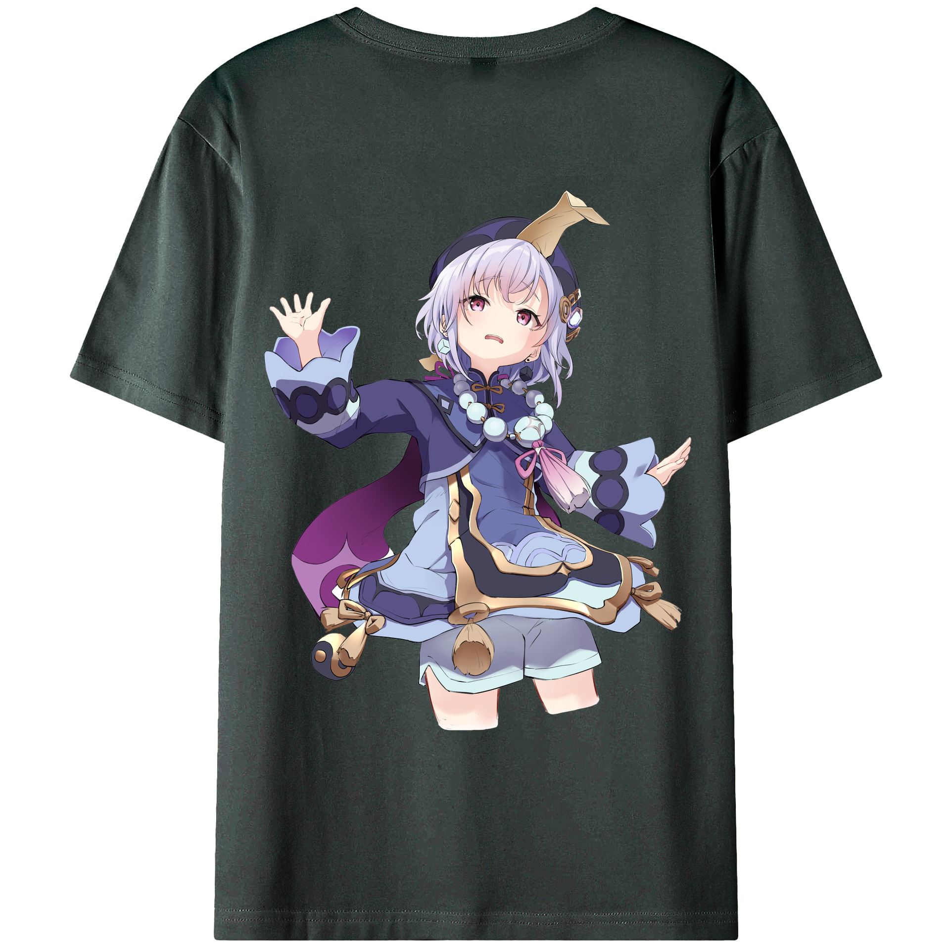 げんし神 七七 なな  genshin Nana 綿100％ メンズ半袖Tシャツ（バックプリント） 通気性